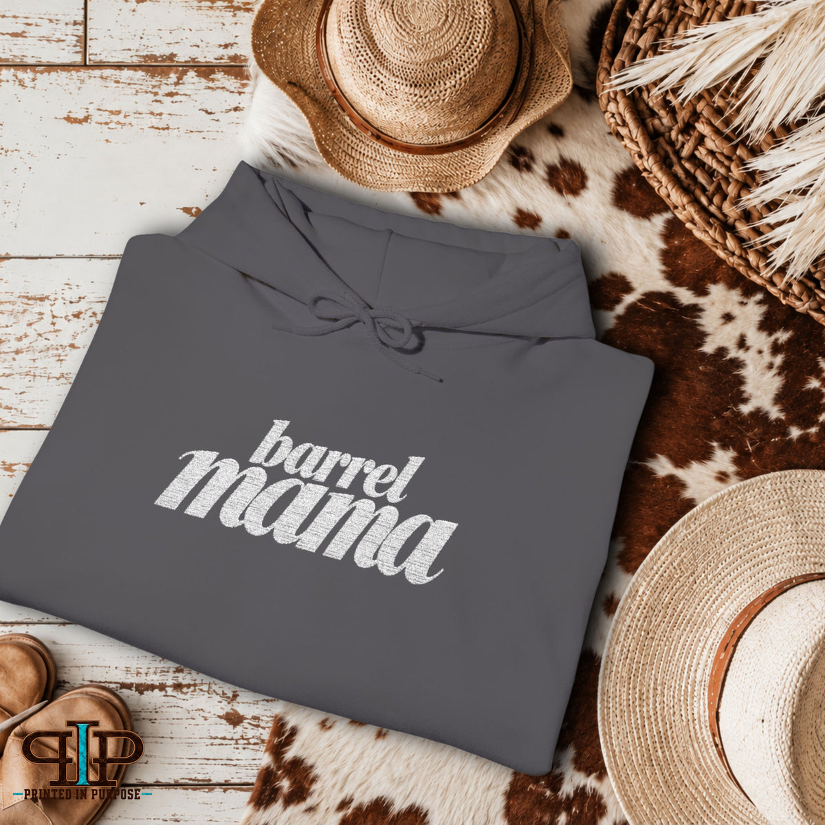Embroidered Barrel Mama Hoodie
