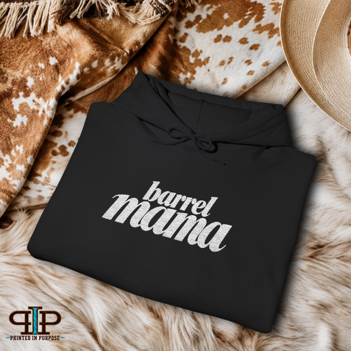 Embroidered Barrel Mama Hoodie