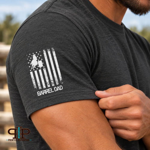 Barrel Dad American Flag Sleeve Tee