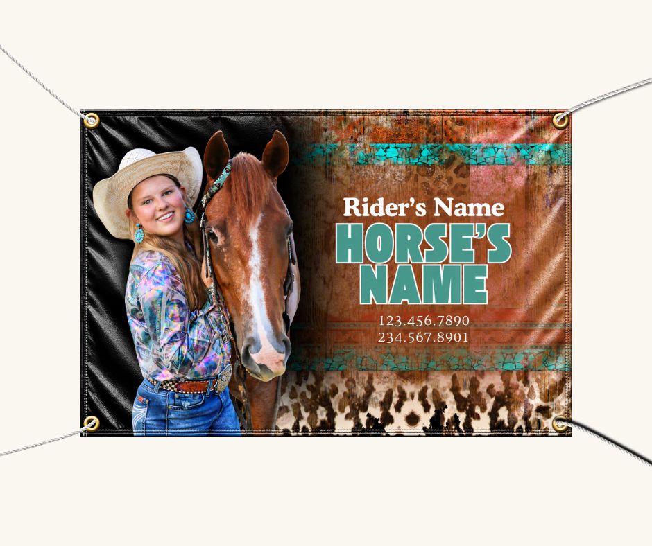 Copper & Cowhide – Personalized Stall Banner